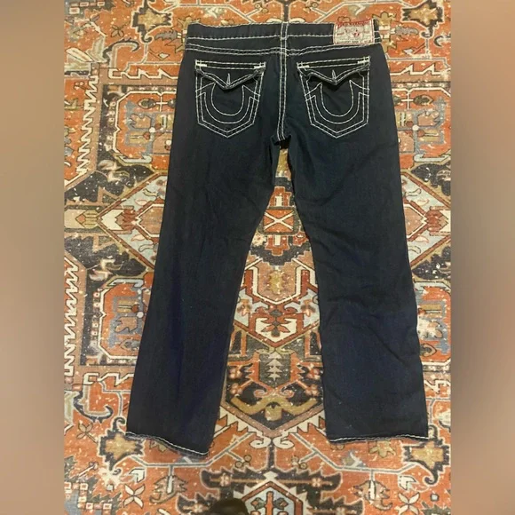 希少！True religion superT seat34 Vintage True Religion World Tour Billy Giant Big T Jeans